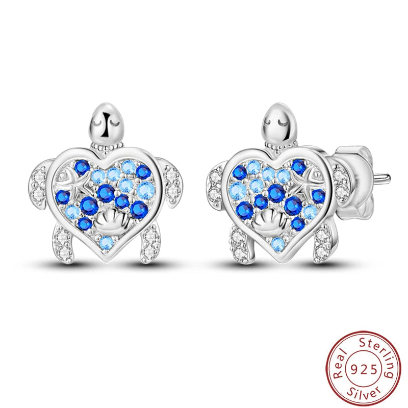 Women's Earrings 925 Sterling Silver Ocean Cute Pet Insect Plant Multi Style Earrings Fit Anniversary Delicate Jewelry Gifts Good Vibrations