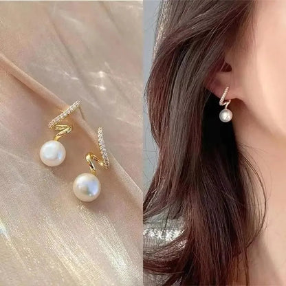 925 Silver Needle Korean Fashion Zircon Geometric Earrings For Women Jewelry 2026 Trending Luxury Crystal Cross Stud Earrings Good Vibrations