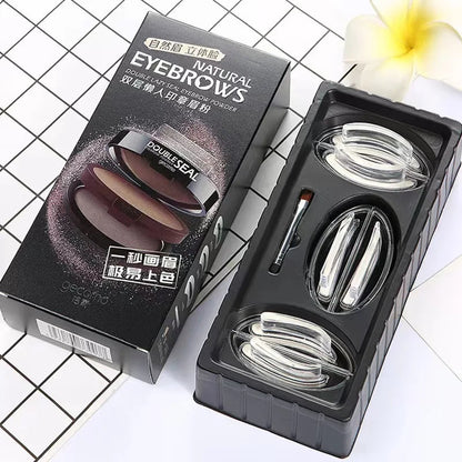 Eyebrow Shadow Set Eyebrow Powder Seal Waterproof Eyebrow Stamp Natural Shape Brow Stamp Powder Quick Makeup Kit Set Good Vibrations