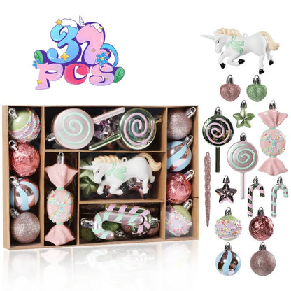 Christmas Macaron Ice Cream Donut Shapes Ball Ornament Xmas Tree Hanging Pendants Home Party Navidad Christmas Decor 2024 Good Vibrations
