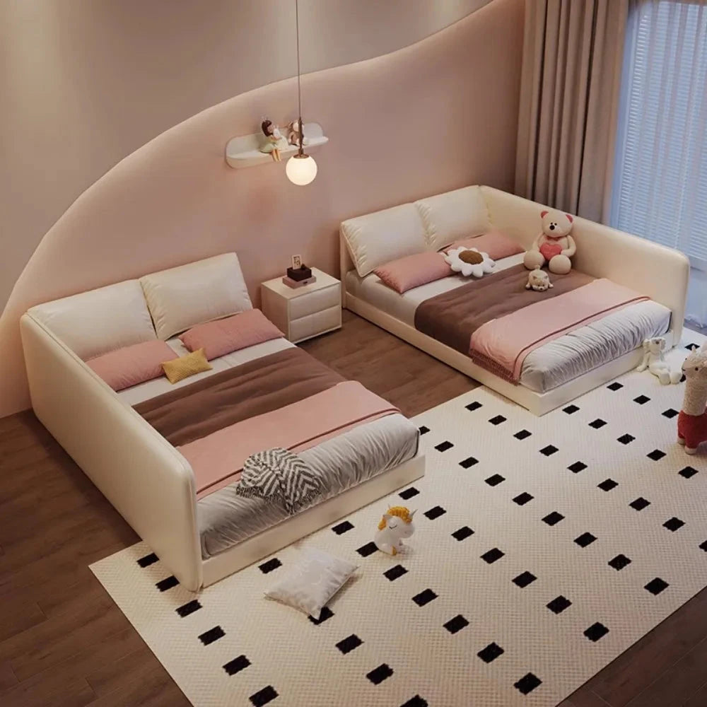 King Size Europian Bed Modern Minimalist Luxury Kids Children Bed Sleeping 180x200 Cama De Lujo Para Dormitorio Home Furniture Good Vibrations