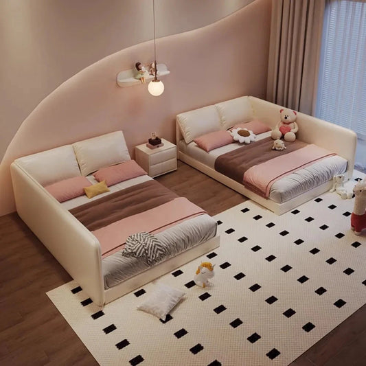 King Size Europian Bed Modern Minimalist Luxury Kids Children Bed Sleeping 180x200 Cama De Lujo Para Dormitorio Home Furniture Good Vibrations