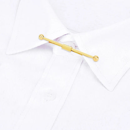 Tie Clip Fashion Style Ties for Men Metal Tone Simple Bar Clasp Practical Clasp Tie Pin for Mens Collar Clip Necktie Accessories Good Vibrations