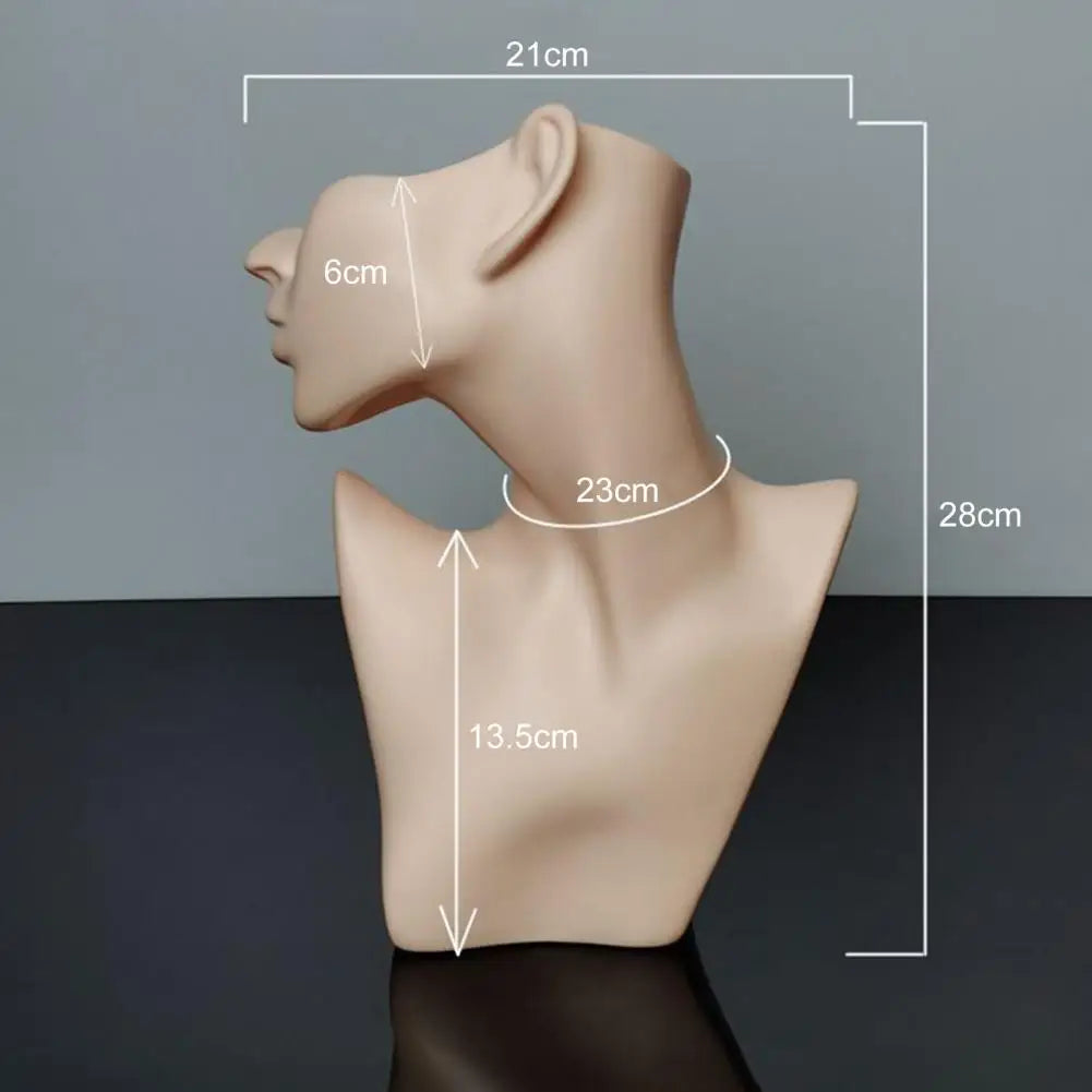 Head Model Face Mannequin Head Jewelry Display Stand Necklace Earring Display Bust Mannequin Head Stand Shop Jewelry Organizer