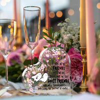 1PC Best Friend Birthday Gifts For Women Bestie Cute Heart Paperweight Keepsake Halloween Gifts Funny Acrylic Plaque for Friends Good Vibrations Adult Super Store