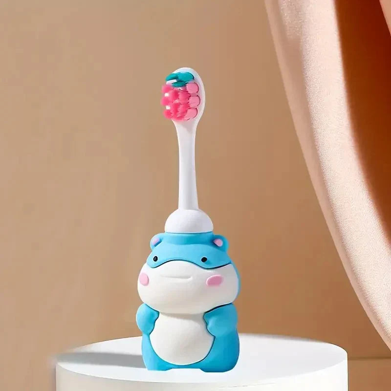 Baby Toothbrush - Cute Animal Pattern (Panda, Blue Whale, Seal)-Super Soft Microfiber Bristles, Gentle Gum Protection, Fragrance-Free, Ergonomic Handles for Infants and Toddlers Good Vibrations