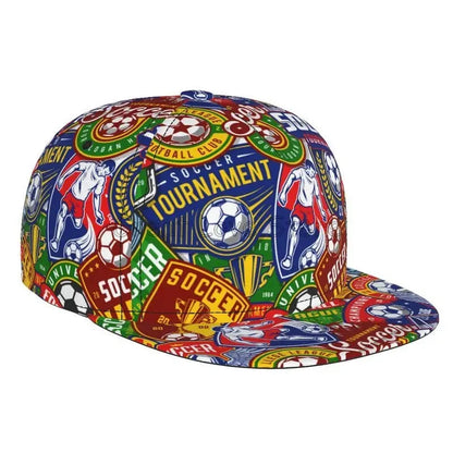 Colorful Graffiti Art Print Baseball Cap Adjustable Snapback Hat for Men Women Unisex Hip Hop Caps Flat Bill Brim Hats Good Vibrations