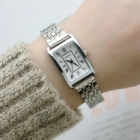 Watches for Women Rectangular Roman Scale Ladies Steel Strap Watch Fashion Trend Thin Strap Quartz Wristwatches Relogio Feminino Good Vibrations