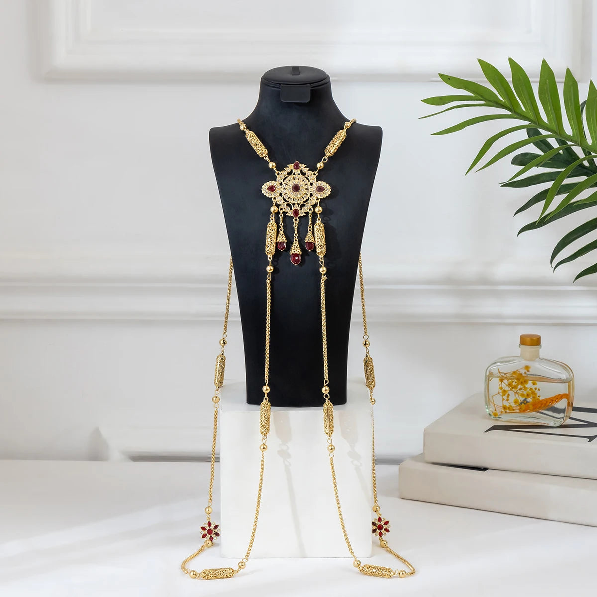 A Kraft Bridal Shoulder Chain Jewelry With Carved Metal Pattern Handmade Arabic Gorgeous Wedding Dress Body Chain In Middle East Good Vibrations