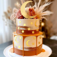 27pcs/set Gold Acrylic Star Moon Ramadan Cake Topper for Ramadan Kareem Birthday Party DIY Cake  Decoration Supplies Baby Shower Good Vibrations