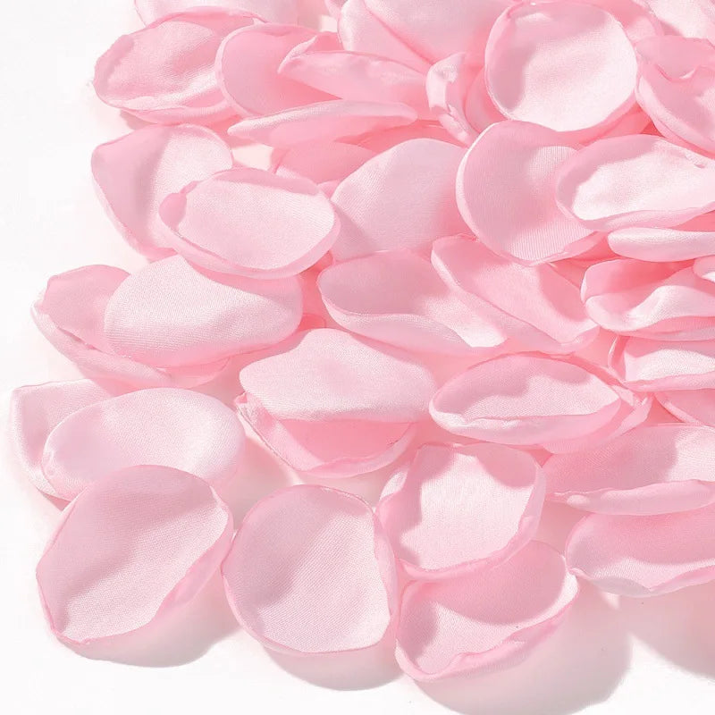 100Pcs/bag Mixed Pink Satin Rose Petals Handmade Artifical Flowers Homme Marriage Wedding Table Decor Romantic Throwing Petals Good Vibrations