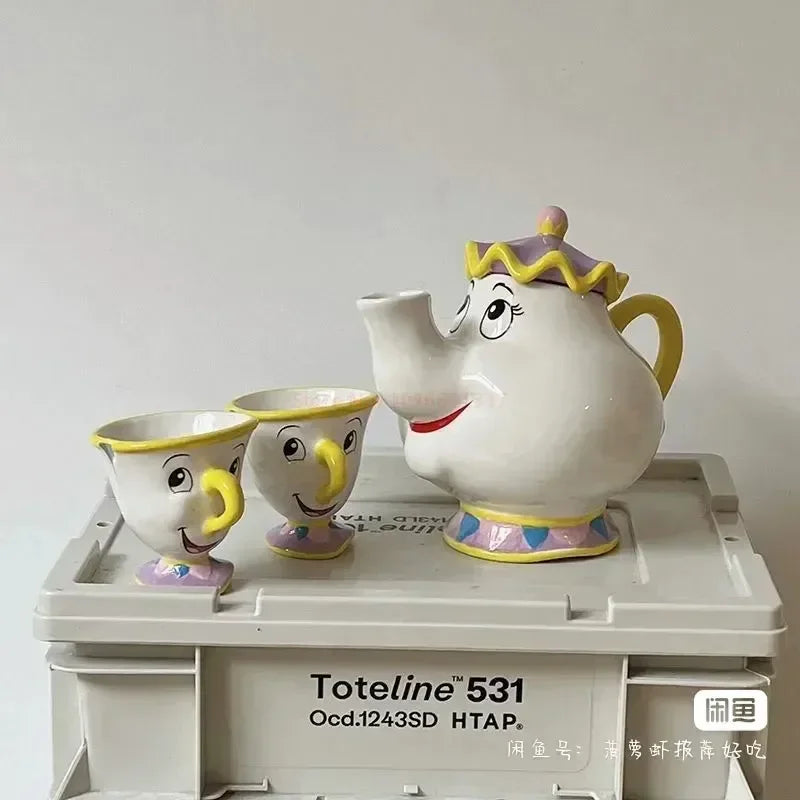 Disney Teapot Cute Cartoon Beauty And The Beast Coffee Pots Mug Mrs Potts Chip Cup Tea Cup Pots One Tea Sets Droshipping Good Vibrations Adult Super Store