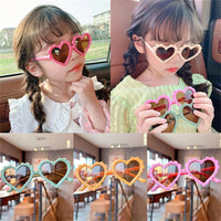 1Pc Cartoon Heart Sunglasses Children Baby Sunglasses Boys Girls UV400 Sun Glasses Shades Kids Gifts Fashion Party Eyeglasses Good Vibrations