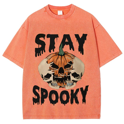 Neutral Style Retro Outfit T-Shirt Pure Cotton High Quality Pumpkin Letter Graphic Printing Fashion Trend Loose Short Sleeves Good Vibrations