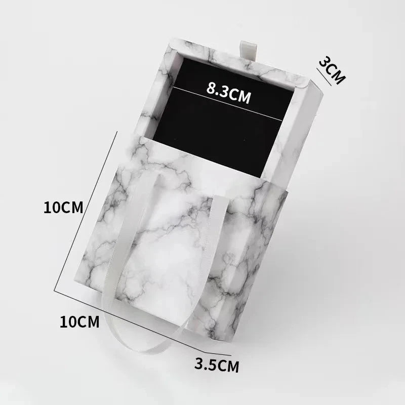 Paper Pull-Out Drawer Jewelry Box Handheld Jewelry Packaging Box Wearing Armor Ring Earring Necklace Storage Gift Box Good Vibrations