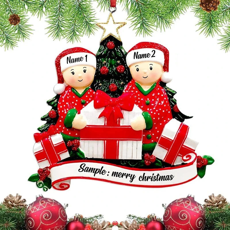 Christmas Pendant DIY Personal Family Christmas Decorations For Home 2023 Navidad Christmas Tree Hanging Ornament New Year 2024 Good Vibrations
