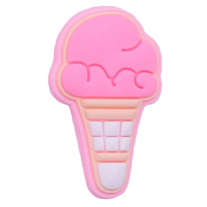 Hot Sales 1Pcs Pink Shoe Charms for Crocs Accessories Pin Shoe Wristband Croc Decorations Buckle Girls Women Party Gifts Good Vibrations