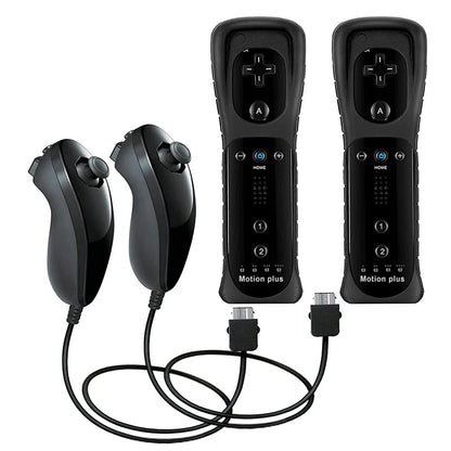 1 Set/2 Set Remote Controller with Nunchuck Controller for Wii Games Control for Wii Console Wireless Gamepad with Motion Plus Good Vibrations
