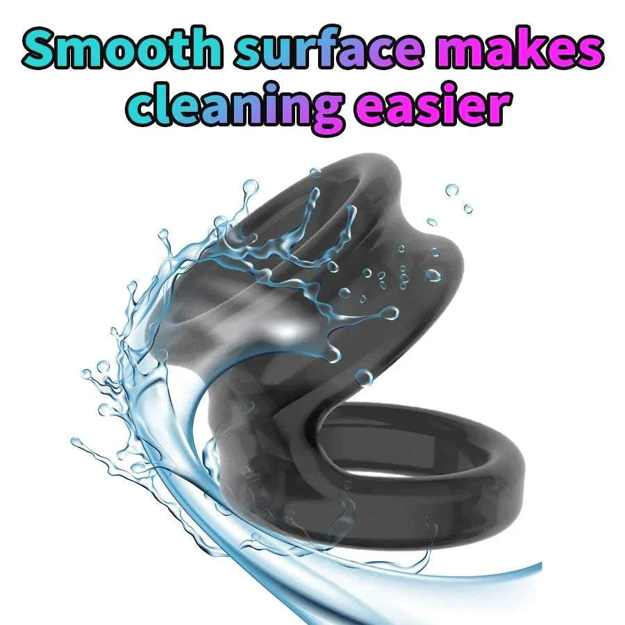Semen Lock Ring Male Masturbator with smooth, easy-to-clean surface.