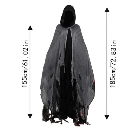 Halloween Cape Unisex Halloween Ghost Dementors Cosplay Costume Horror Dress Up Cape Halloween Horror Costume Cloaks Props Good Vibrations