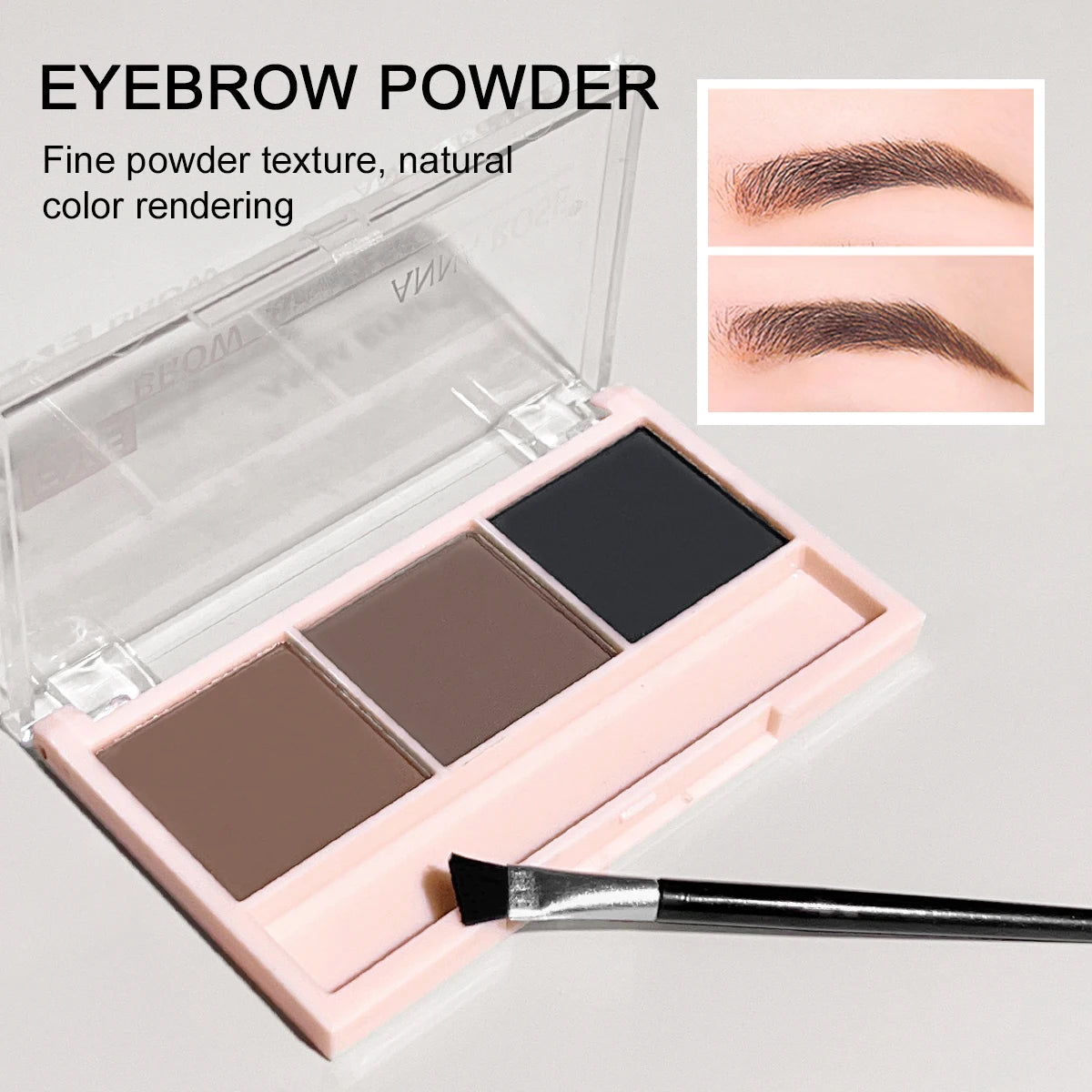 Three-color eyebrow powder shadow three-dimensional eyebrow shape waterproof and sweat-proof natural long-lasting eyebrow powder Good Vibrations