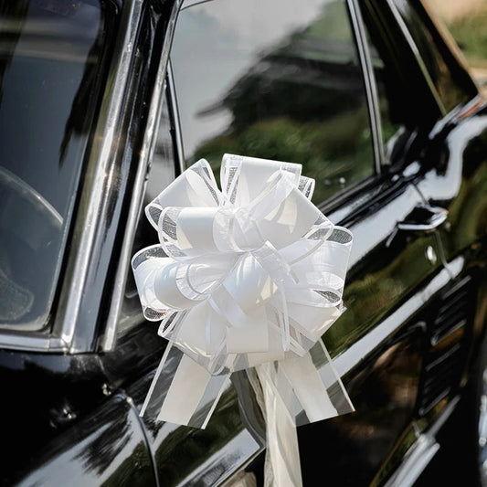 2/4/10Pcs Wedding Car Bow Ribbons Christmas Gift Wrap Packaging Decoration DIY Craft Flowers Birthday Party Supplies Valentines Good Vibrations