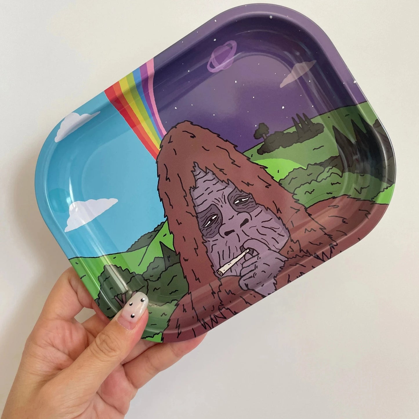 7x5.5inch Rolling Tray Tobacco Smoke Accessories Good Vibrations