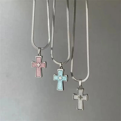 Y2K Cross Necklace With Ins Style Dark Gothic Punk Style Niche Design Unique And Spicy Style Good Vibrations