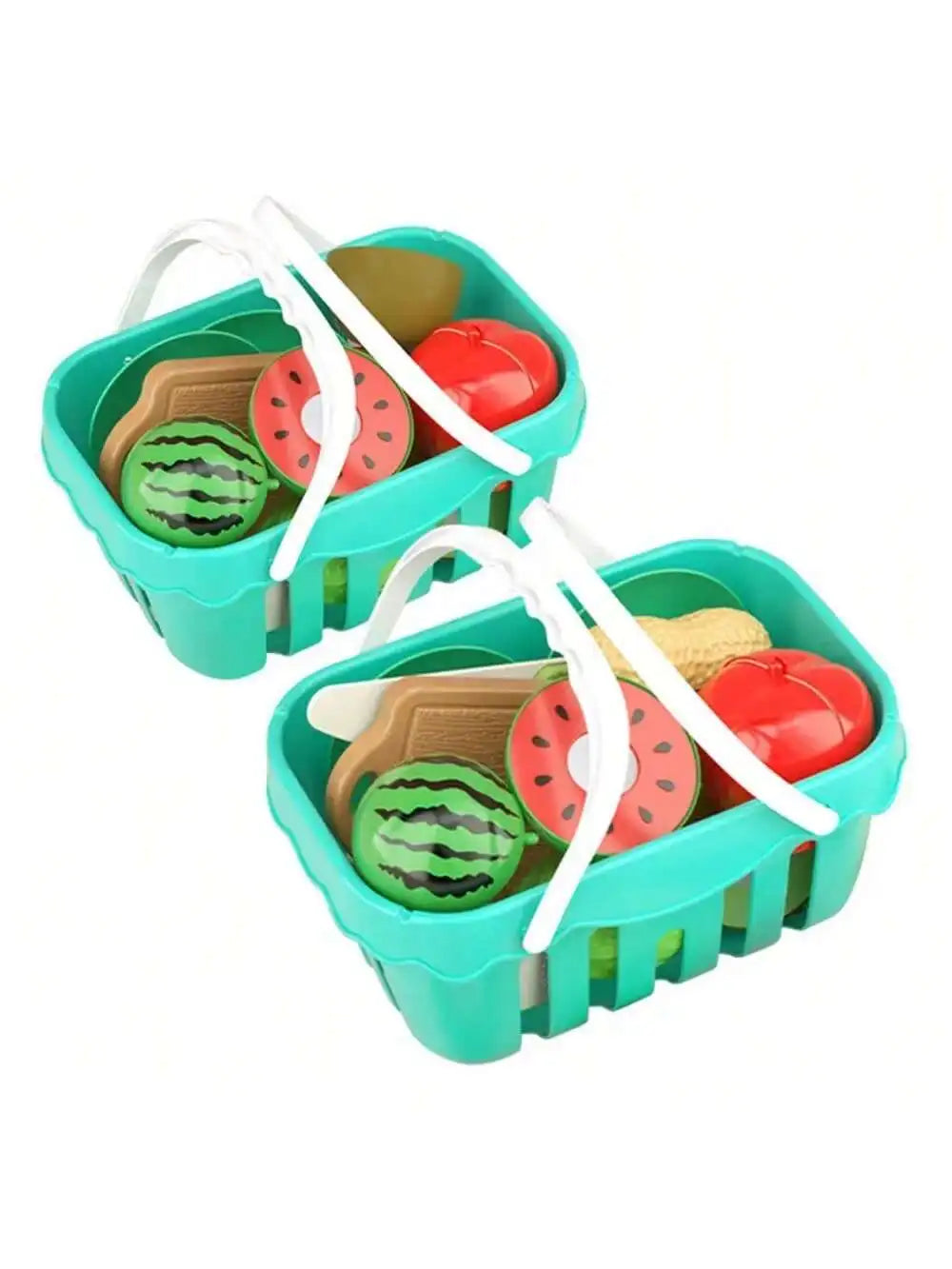 Cutting Play Food Toy for Kids Kitchen Pretend Fruit & Vegetables Accessories Educational Toy Food Kit for Toddler Children Gift Good Vibrations