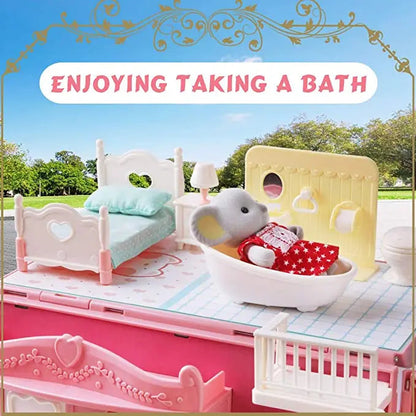 Dollhouse Koala Tour Bus Diary Girl Play House Toy Diy Bedroom Dresser Dining Kitchen Bathroom Shop Pretend Family Toys Girls Good Vibrations