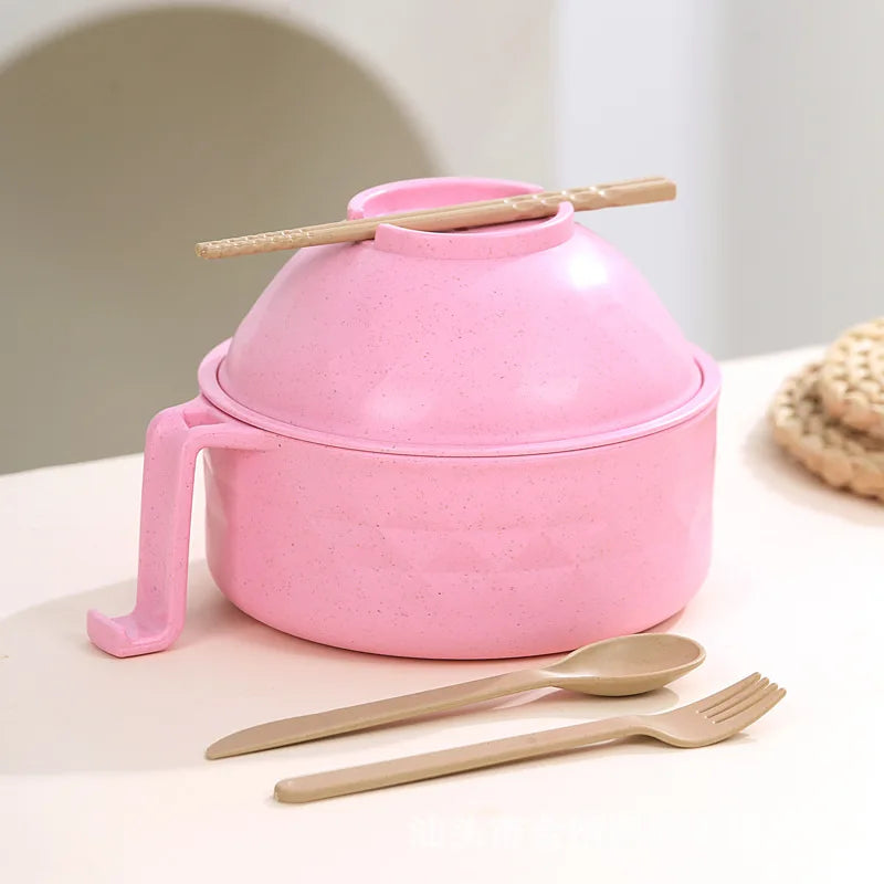 Ramen Cooker, Microwave Ramen Bowl Set with Chopsticks Spoon Ramen Noodle Bowl Instant Cooking for College Dorm Room Essentials Good Vibrations