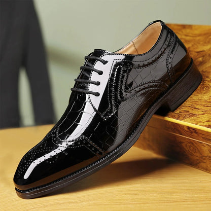 Men's Formal Dress Shoes Oxford Modern Party Tie-up Wedding Office Spring and Autumn Shoes Good Vibrations