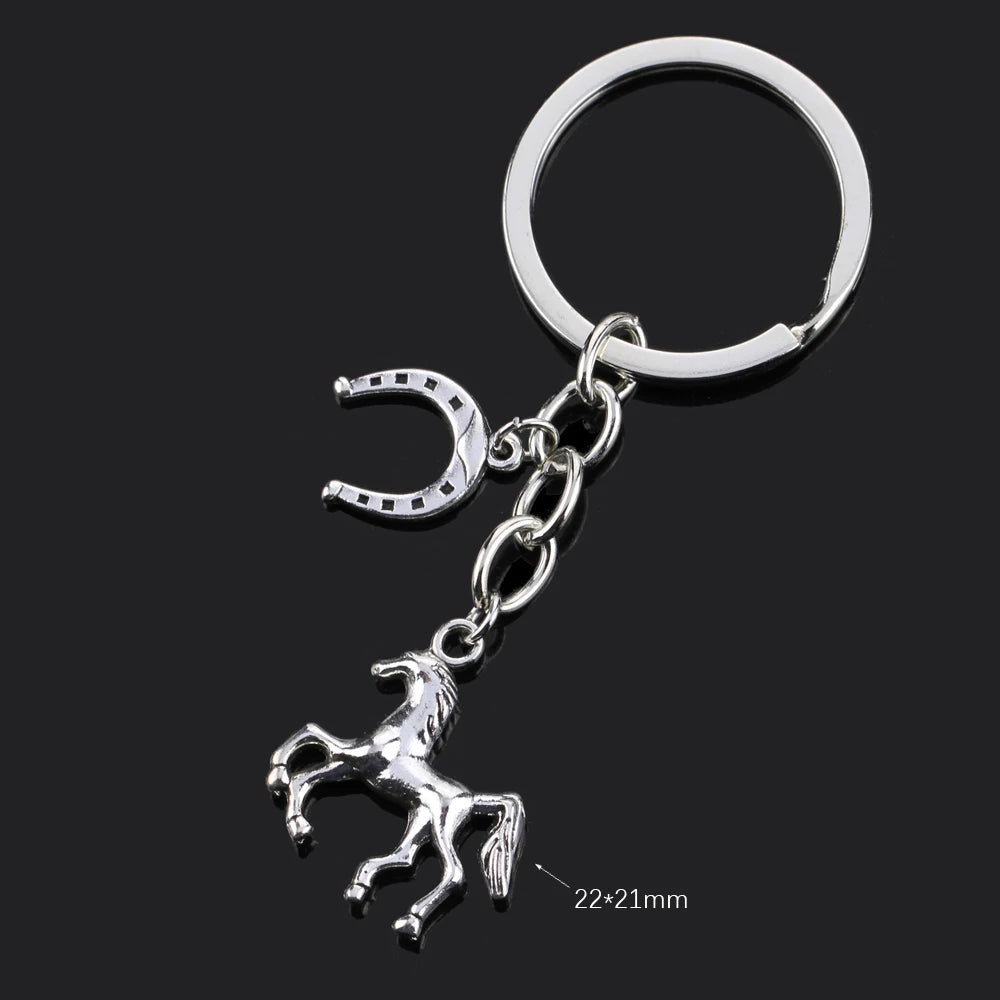 Fashion Animal Women Keychain Car Moon Cat Dog Love Heart Key Chain Friends Gift Jewelry Bag Pendant Wing Evil Eye Angel Turtles Good Vibrations