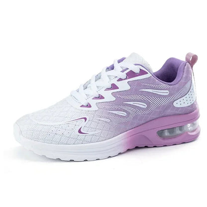 2025 Sports Shoes Women's Walking Shoes Comfortable and Fashionable Cushion Mesh Breathable Tennis Color Blocked Sports Shoes Good Vibrations