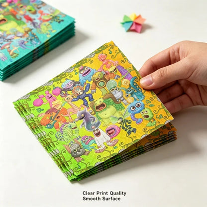 My Singing Monsters Party Decoration Tableware Set Hot Sale Supplies Kit Plates Cups Napkins Themed Cartoon Pattern Party Decor Good Vibrations