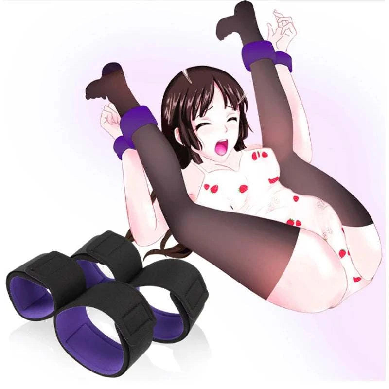Sex Toys For Couples Flirting Adjustable Erotic Handcuffs Neck Ankle Bondage Harness Open BDSM Adult Games Restraints Chastity GOOD Vibrations