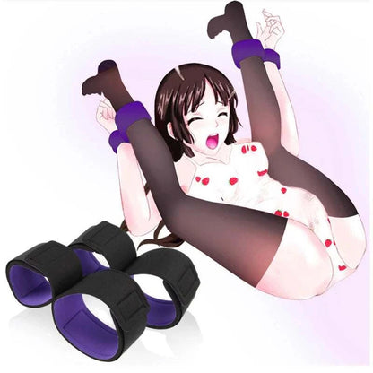 Sex Toys For Couples Flirting Adjustable Erotic Handcuffs Neck Ankle Bondage Harness Open BDSM Adult Games Restraints Chastity GOOD Vibrations