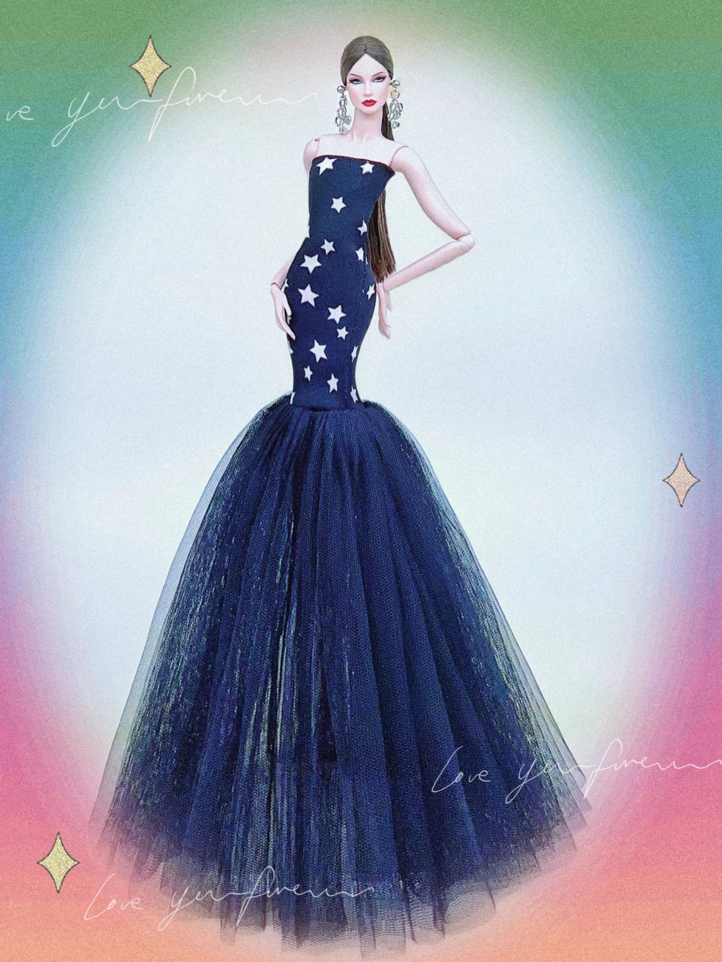 hot Wedding Dress for 30cm bjd Doll Princess Evening Party Clothes Wears Long Dress Outfit Set 30cm 1/6 clothes accessories Good Vibrations