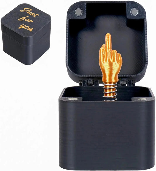 Middle Finger in A Box, Gag Gifts Christmas, Funny Gifts, White Elephont Gifts for Adults, Joke Prank Gag Quirky Gifts for Men Good Vibrations