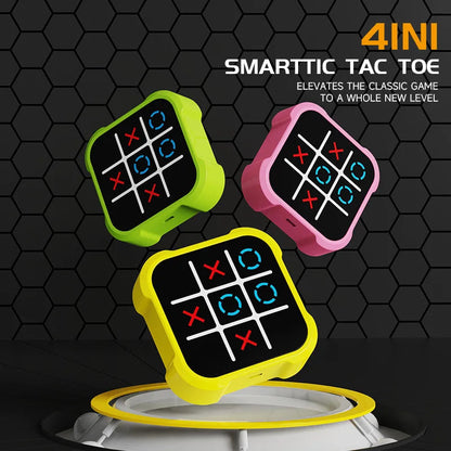 Portable Tic Tac Toe Game Console Toys Handheld Electronic Puzzle Chessboard  Memory Training & Montessori Travel Toy Xmas Gifts Good Vibrations