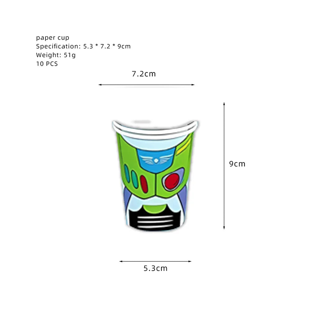 Toy Story Decoration Kids Party Favors Plates Children Girls Birthday Blue Sky White Clouds Balloons Party Supplies Baby Shower Good Vibrations