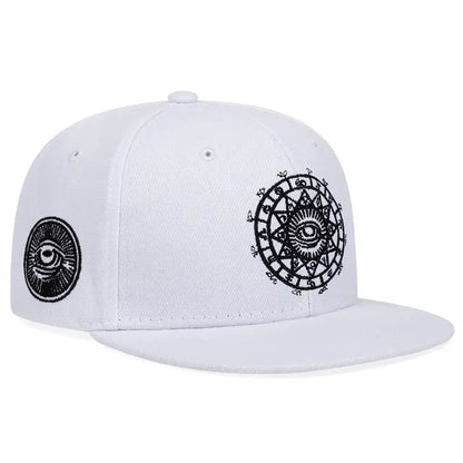 Unisex Eyes Letter Embroidery Hip-hop Hats Spring and Autumn Outdoor Adjustable Casual Baseball Caps Sunscreen Hat Good Vibrations
