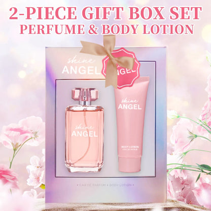 Eau de Parfum Spray and Body Lotion Gift Set Women's Fragrance Sets 3.4 Oz EDP Spray 2.8 Oz Body Cream Shine Angel 2 Pcs Gifts Good Vibrations