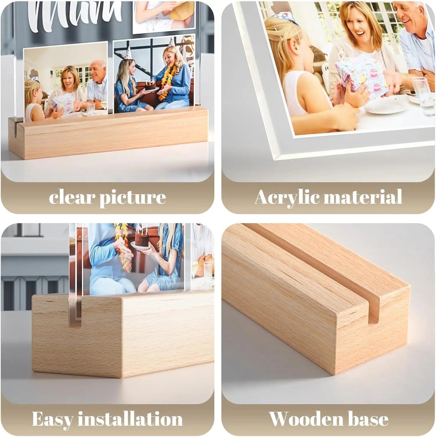 Custom Couples Gifts Personalized Photo Frame With Night Light Anniversary Valentine's Day Gifts for Women Men Girlfriend Him Good Vibrations Adult Super Store