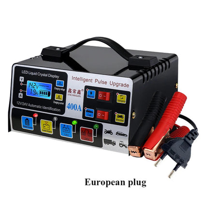 Metal Car Battery Charger 12V24V 220W Full Automatic Car Battery Charger Repair Battery Charger High Power Fast Charger Good Vibrations