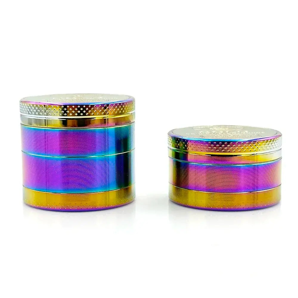 Gold zinc alloy herb grinder, 40mm tobacco crusher, 3/4 parts.