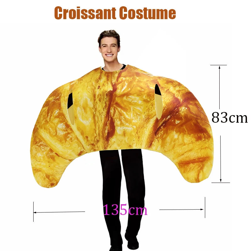 Unisex Women Men Hot Dog Baguette Chili Cupcake Tuna Croissant Potato Pizza Donut Fancy Dress Up Adult Couple Halloween Costume Good Vibrations