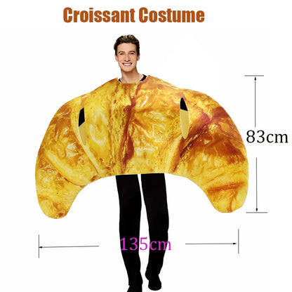 Unisex Women Men Hot Dog Baguette Chili Cupcake Tuna Croissant Potato Pizza Donut Fancy Dress Up Adult Couple Halloween Costume Good Vibrations