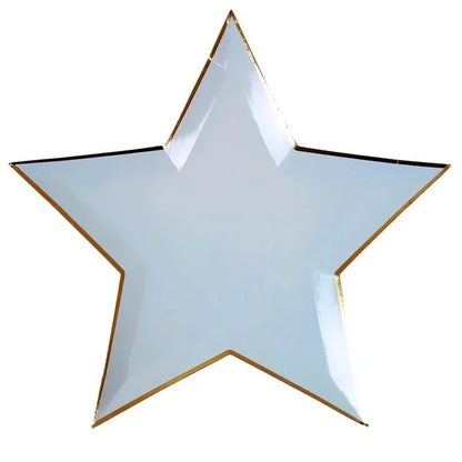 8pcs Disposable Paper Plates Dish Tray Gold Foil Star Shape Party Decor Paper Plate Dinner Cake Party Tableware Paper Plate Dish Good Vibrations