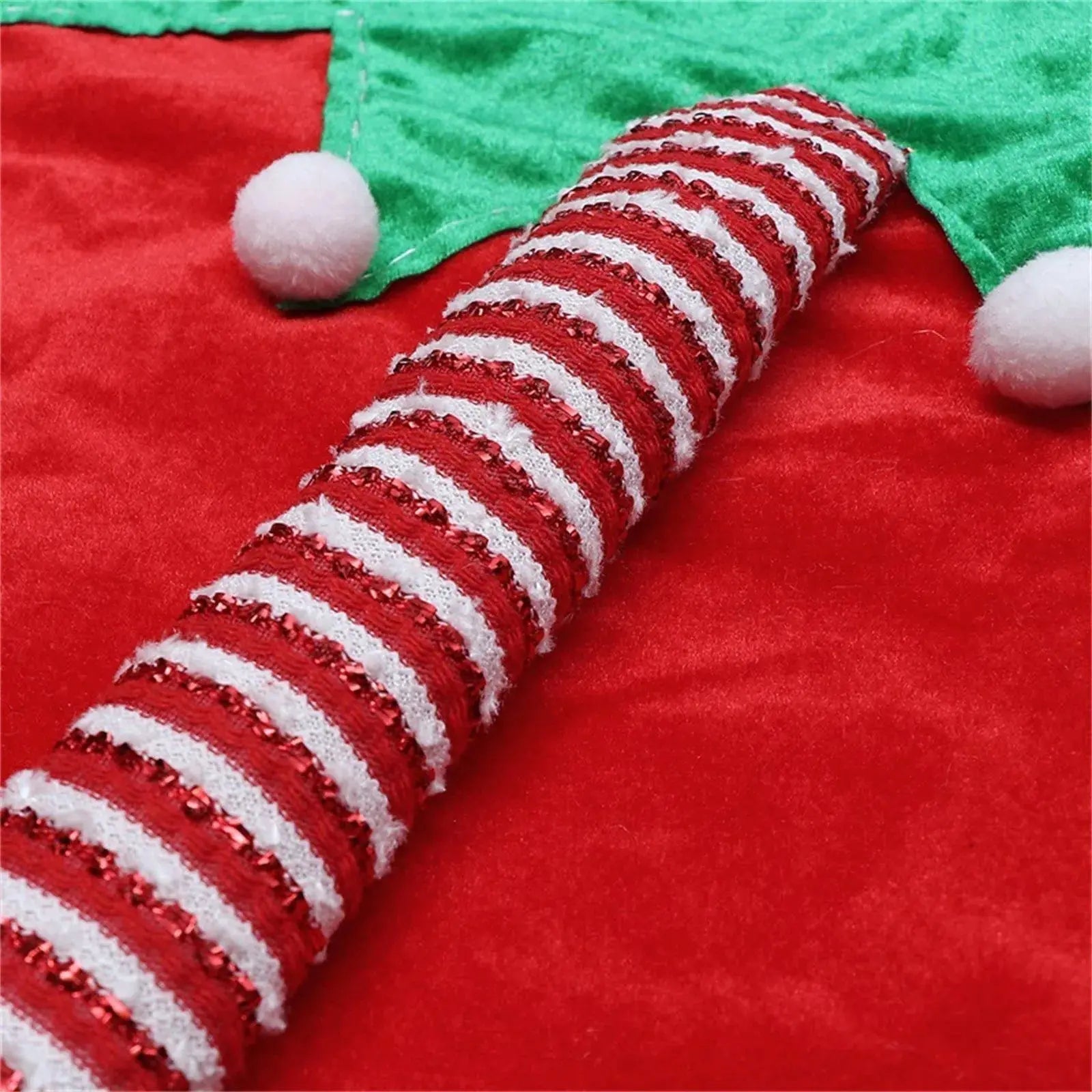 Christmas Tree Skirt 3D Elf Mat XmasTree Skirts Indoor Outdoor Tree Foot Cover Winter Holiday Party Decorations for Home Good Vibrations
